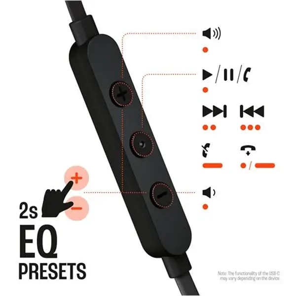 Écouteurs filaire JBL Tune 305C – Type-C – 12,5mm – Pure Bass – Noir — photo 2