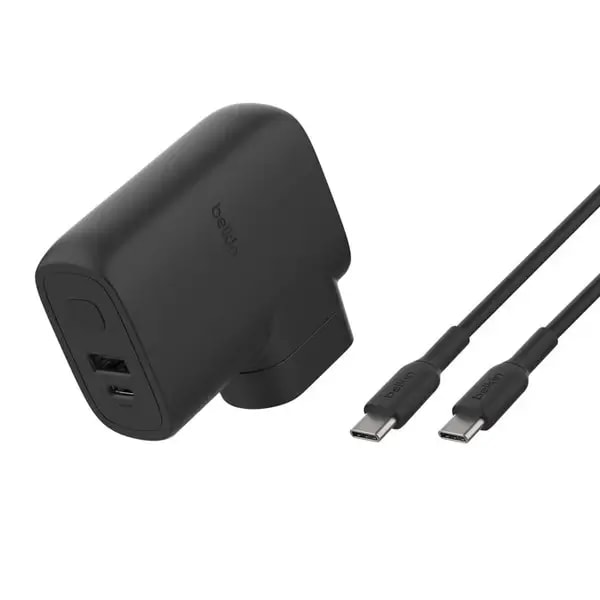 Chargeur à multiples têtes avec PowerBank intégré Belkin – charge par secteur 25W – PowerBank 5K de 20W – 1