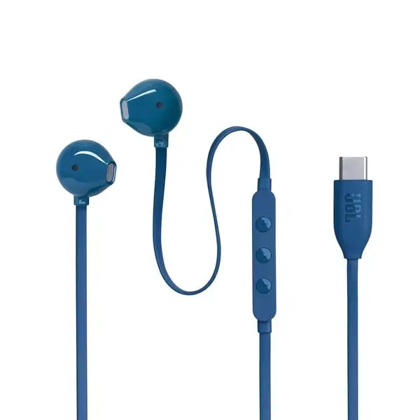 Écouteurs filaire JBL Tune 305C – Type-C – 12,5mm – Pure Bass – Bleu — photo 1