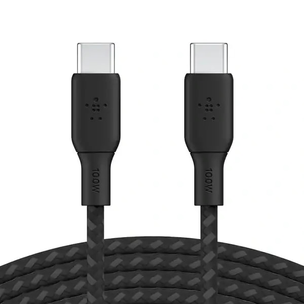 Câble de charge Belkin – 2m – 100W – Type-C vers Type-C – CAB014BT2MBK — photo 1