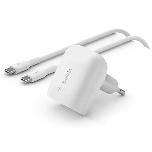 Chargeur rapide Belkin – 20W – Type-C vers Type-C – WCA006vf1MWH-B6 — photo 1