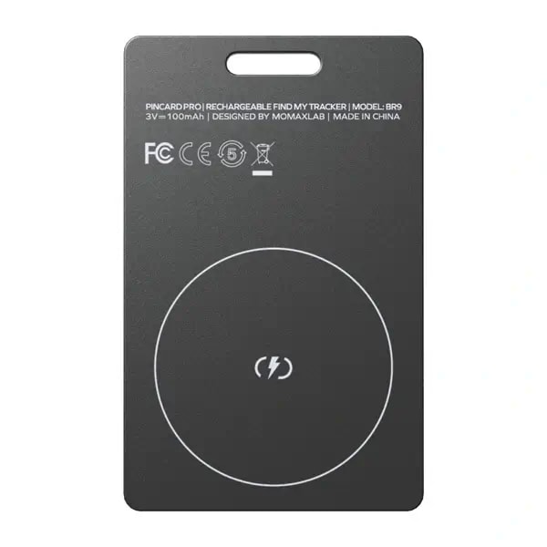 Traceur de téléphone connecté Momax PinCard Pro – Rechargeable – BT allant jusqu’à 100m – IP68 – Liée à Find My App – BR9D — photo 2