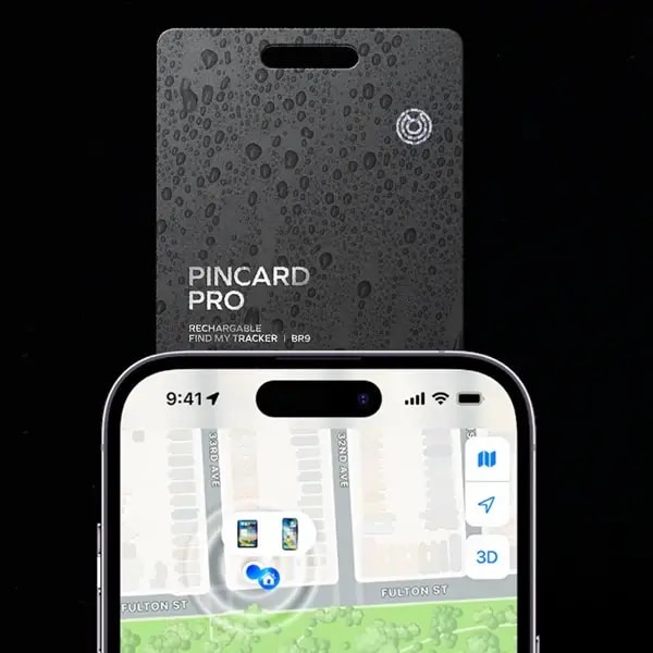 Traceur de téléphone connecté Momax PinCard Pro – Rechargeable – BT allant jusqu’à 100m – IP68 – Liée à Find My App – BR9D — photo 3