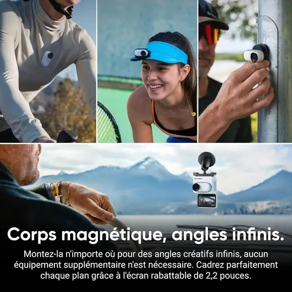 Caméra d’action 4K Insta360 GO 3S multifonctionnel – Écran tactile rabattable de 2.2″ – 64Go – 310mAh – 2H20min d’autonomie – IPX4 – Stabilisation — photo 3