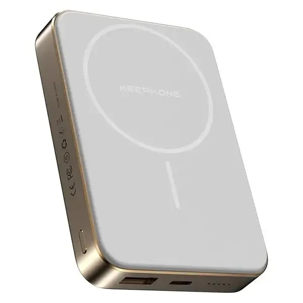 PowerBank à charge rapide avec MagSafe intégré Keephone Brendy – 5000mAh – PD 20W – Charge par MagSafe 15W – 1 Port type-c – 1 port USB – Rouge – KPBREPB-50ST — photo 2