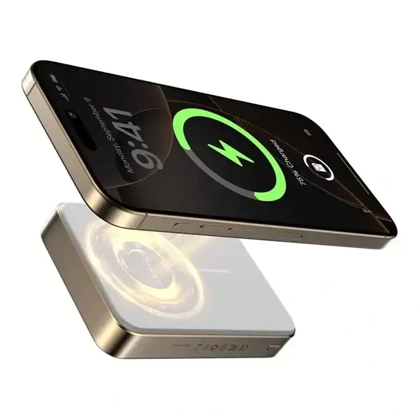 PowerBank à charge rapide avec MagSafe intégré Keephone Brendy – 5000mAh – PD 20W – Charge par MagSafe 15W – 1 Port type-c – 1 port USB – Rouge – KPBREPB-50ST — photo 3