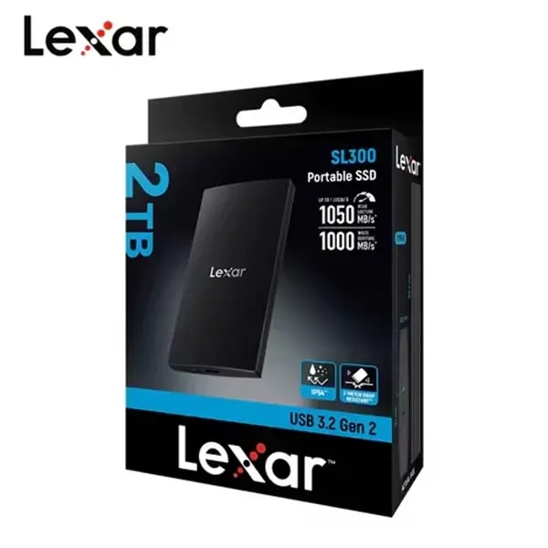 Disque Dur SSD Lexar SL300 – 2To – USB 3.2 – 1050Mb/S – LSL300002T-RNBNG — photo 2