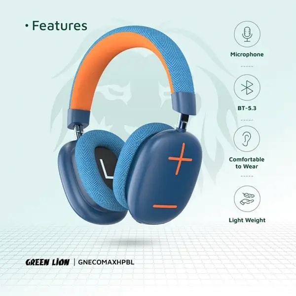 Casque EchoMax avec microphone intégré Green Lion – 48H d’autonomie – BT 5.3 – Portée maximale 10m, autre vue