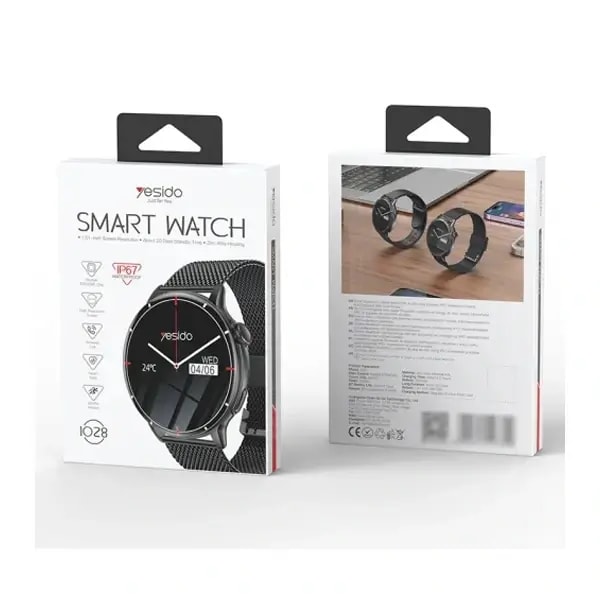 Montre connectée intelligente avec appel BT HD Yesido – 10 jours d’autonomie – Écran tactile – IPX-6 – Suivi de la Santé et du sommeil – IO28 — photo 2