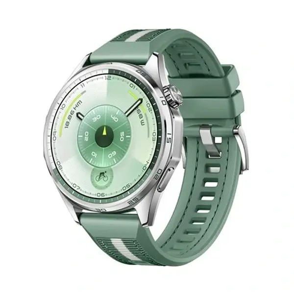 Montre connectée Huawei Watch GT6 46mm – Jusqu’à 21 jour d’autonomie – BT – GPS – IP68 + IP69 (50m) – Acier inoxydable – bracelet Vert tissé – ATM-B19 — photo 2