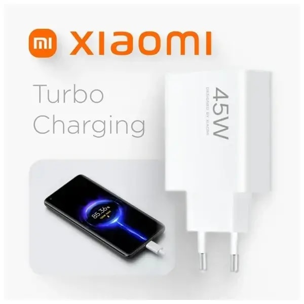 Chargeur secteur de téléphone rapide Xiaomi Hypercharge Combo – 45W – Type-A vers câble de données Type-C – BHR8297CN — photo 1