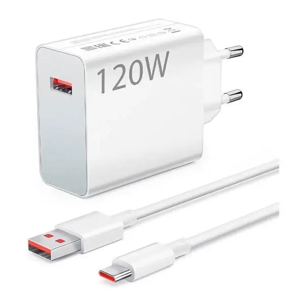 Chargeur de téléphone rapide Xiaomi Hypercharge Combo – 120W – USB vers Type-C – BHR9462EU — photo 1