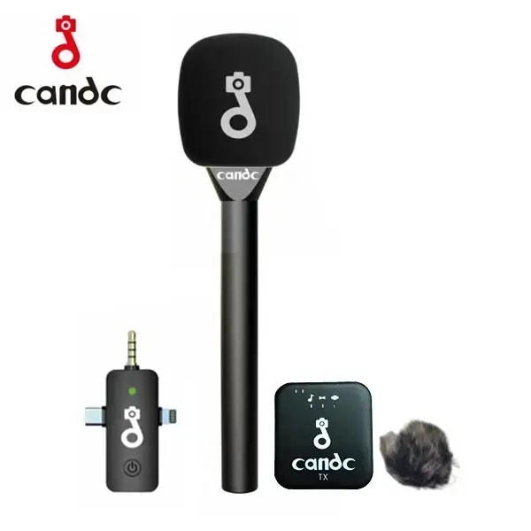 Micro cravate avec pêche pour interview et reportage Candc Interview – 1 TX et 1 RX – 6 à 8h d’autonomie – Réduction de bruit — photo 1
