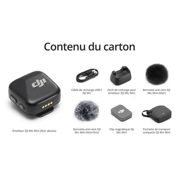 Micro cravate sans fil DJI Mic Mini – 1 micro uniquement – 8h d’autonomie – Audio de haute qualité – IOS et Android – DM3003 — photo 3