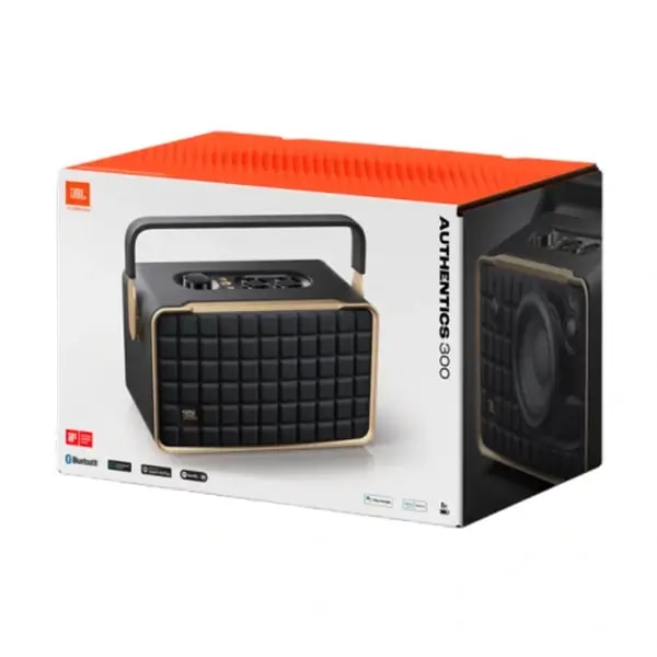 JBL Authentics 300 – Enceinte bluetooth portable classic avec poignée – 8h d’autonomie – 100W – BT 5.3 – Wifi – Assistant vocal – Batterie Rechargeable – Noir — photo 4