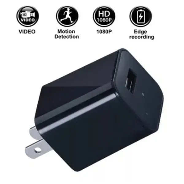 Chargeur mural USB avec caméra cachée espion 1080P – WiFi – Détection de mouvement – Prise EU – microSD – Smart Charger — photo 2
