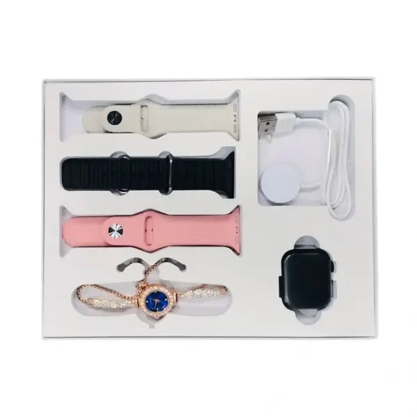 Montre connectée + une petite montre avec 3 bracelets Smart Barry A19 mini – 38mm – Écran HD 1,75″ – BT allant jusqu’à 10m – Cadran noir — photo 3