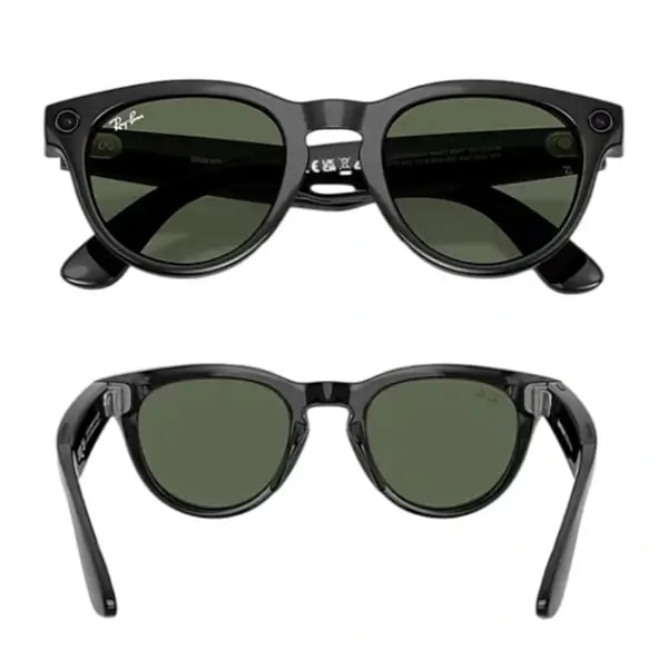 Lunette connectée Ray-Ban Wayfarer Shiny Black 2e génération – G15 Vert – Monture brillant noir – 32Go – 8h d’autonomie – Wifi – BT – Android et IOS – RW4012 — photo 1