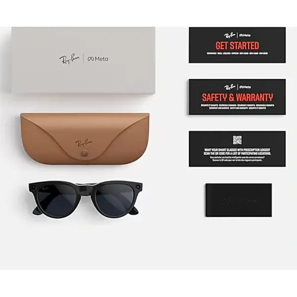 Lunette connectée Ray-Ban Wayfarer Shiny Black 2e génération – G15 Vert – Monture brillant noir – 32Go – 8h d’autonomie – Wifi – BT – Android et IOS – RW4012 — photo 3