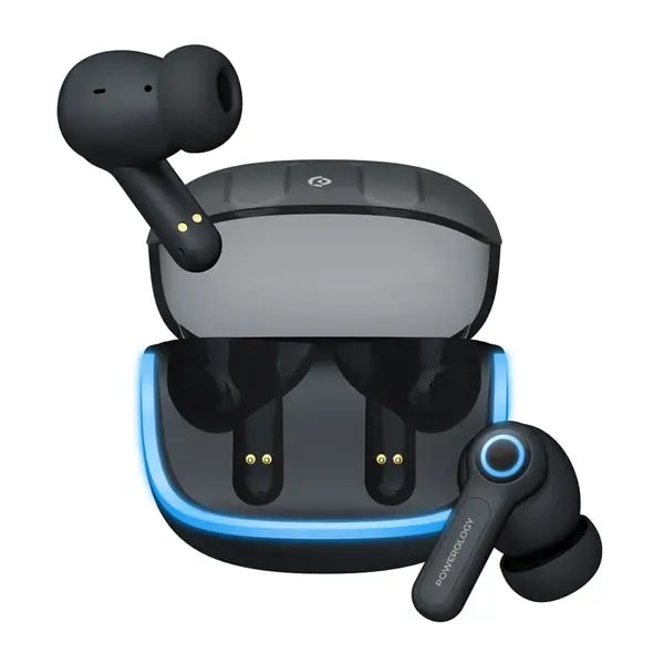 Écouteurs sans fil Powerology Quard ENC – 6h d’autonomie – Réduction de bruit – BT V5.3 – Contrôle tactile, autre vue