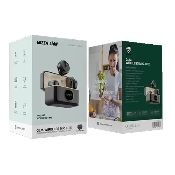 Micro cravate sans fil Green Lion GLM-Wireless Mic Lite – 7h d’autonomie – Jusqu’à 20 mètres – Annulation du bruit ambiant – 2 microphones et un récepteur – GNGLMWIMICBK — photo 5
