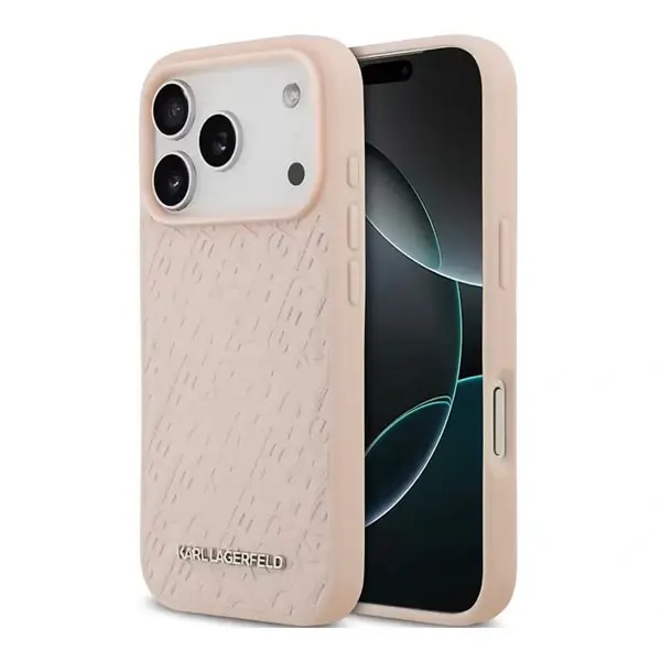 Coque pour iPhone 17 Pro Max Karl Lagerfeld – Compatible MagSafe – Étui en Cuir – Protection des rayures – Rose – KLOHMP17XPGKLFOFP — photo 2