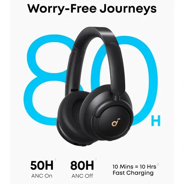 Casque Soundcore Q30 By Anker – 50h d’autonomie – Réduction de bruit hybride – BT 5.3 – Basses profondes – A3028013 — photo 2