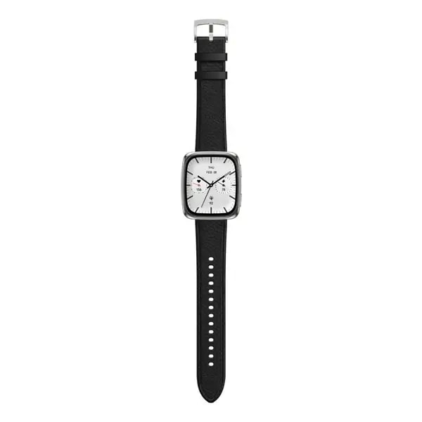 Montre connectée Amazfit Active 2 Square Version Premium – 10Jrs d’autonomie – Écran 1,75″ – GPS – Wifi – BT – Écran tactile – Bracelet en cuir noir — photo 2