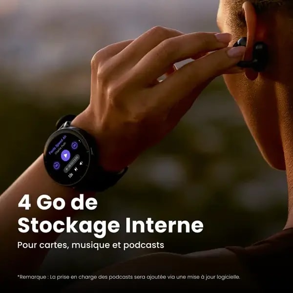 Montre connectée Amazfit Active Max – Jusqu’à 25J d’autonomie – 4Go de stockages – Écran Amoled 1,5″ – Coaching par IA – Contrôle vocal – Écran tactile — photo 3