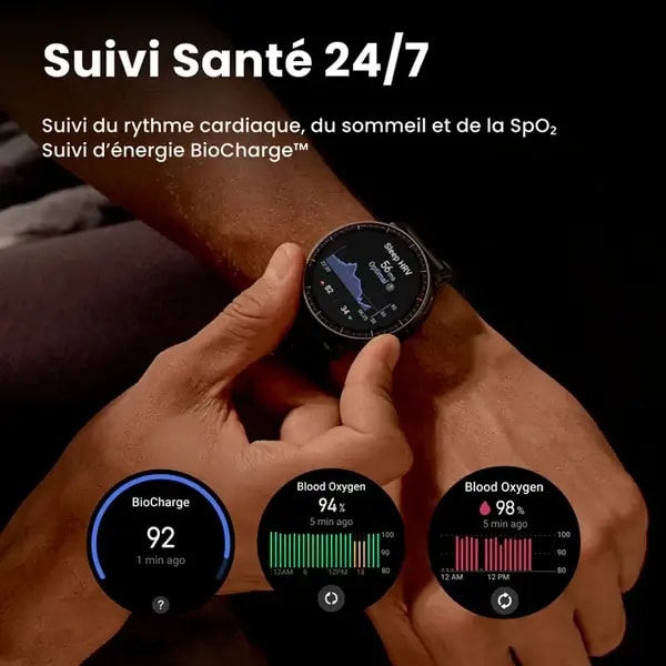 Montre connectée Amazfit Active Max – Jusqu’à 25J d’autonomie – 4Go de stockages – Écran Amoled 1,5″ – Coaching par IA – Contrôle vocal – Écran tactile — photo 4