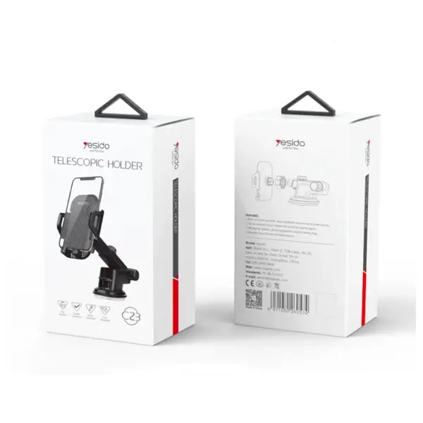 Support de téléphone portable universel flexible pour tableau de bord de voiture et de camion Yesido – 360° – Bras de serrage télescopique – C23 — photo 3
