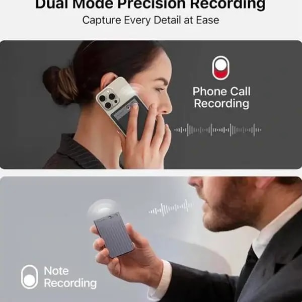 Enregistreur vocal IA avec deux microphones Mems Plaud Note – 64Go – 30h d’autonomie – Portée d’enregistrement effective de 10m – Noir — photo 2