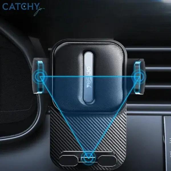 Support de téléphone pour grille d’aération de voiture réglable et flexible pour tous les téléphones portables Yesido – Rotation 360° – C167 — photo 2