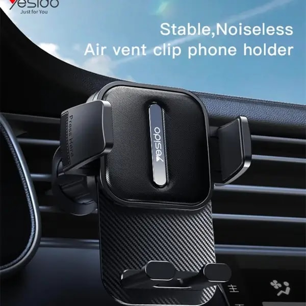 Support de téléphone pour grille d’aération de voiture réglable et flexible pour tous les téléphones portables Yesido – Rotation 360° – C167 — photo 3
