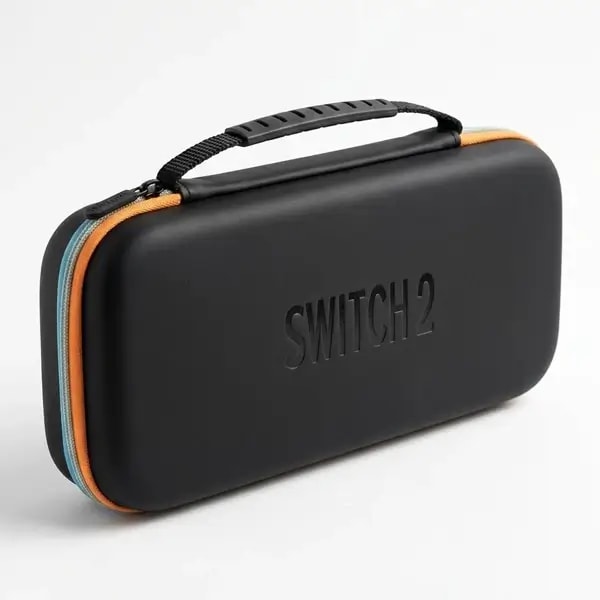 Pochette pour Nintendo Switch 2 – Couleur Noir avec chaîne orange bleu — photo 1