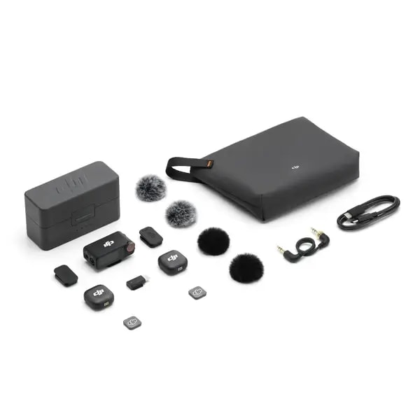 Micro cravate DJI MIC 3 – 28h d’autonomie – Connecteur Type-C – 2 Transmetteur et 1 Récepteur – Réduction de bruit à deux niveaux – contrôle de gain adaptatif – Boitier de recharge — photo 3
