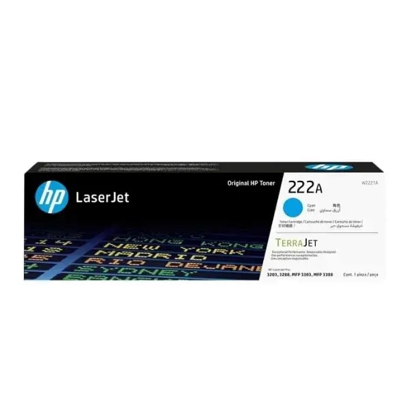 Cartouche de Toner HP 222A – Cyan – Originale — photo 1