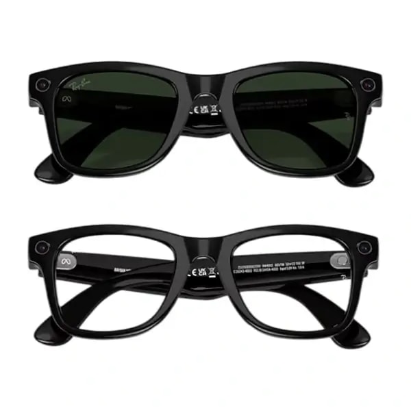 Lunette connectée Ray-Ban 2e Gen Wayfarer Shiny Black – Mémoire flash de 32Go/500+photos ou 100+vidéos de 30s – Transition Graphite Vert — photo 1
