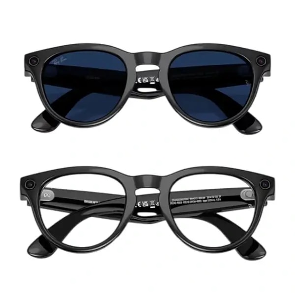 Lunette connectée Ray-Ban 2e Gen Headliner Shiny Black – Mémoire flash de 32Go/500+photos ou 100+vidéos de 30s – Transition Saphir — photo 1