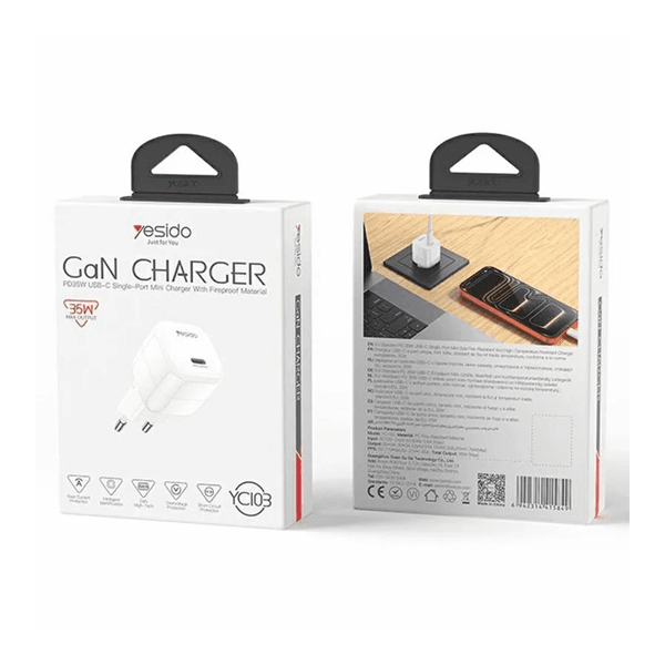 Boitier de charge rapide Yesido – 30W – Port type-c – YC103 — photo 2