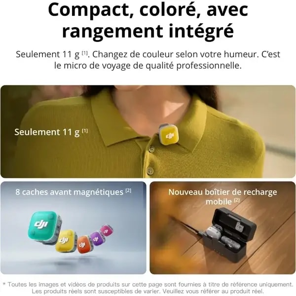 Micro cravate DJI Mic Mini 2 – 2 TX & 1 RX – Type-C – Portée 400M – 48h d’autonomie – ANC à deux niveaux – DMM529 — photo 4