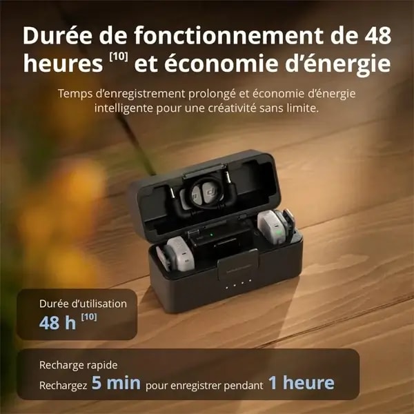 Micro cravate DJI Mic Mini 2 – 2 TX & 1 RX – Type-C – Portée 400M – 48h d’autonomie – ANC à deux niveaux – DMM529 — photo 5