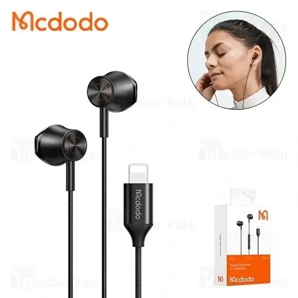 Écouteur filaire Mcdodo – Port Lightning pour iPhone – 1.2cm – Bouton de contrôle – Appel et musique – HP-4080 — photo 2