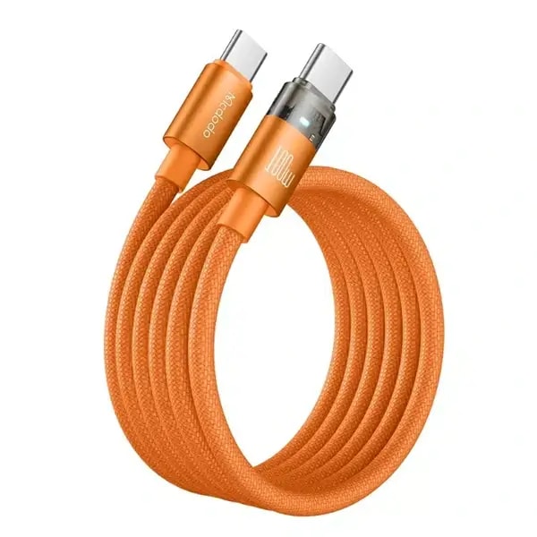 Câble de charge Mcdodo Cab Luma – 100W – Type-c vers type-c – 1.2m – Voyant lumineux, autre vue