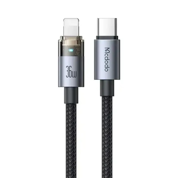 Câble de charge Mcdodo Cab Luma – 36W – Type-C vers Lightning pour iPhone – 2m – Voyant lumineux de charge