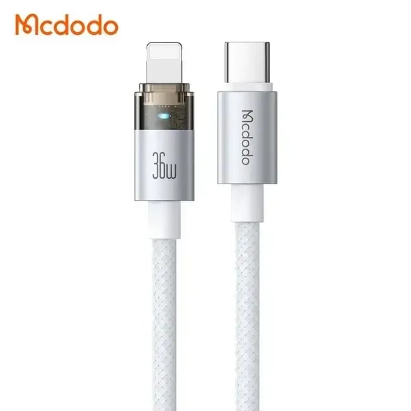 Câble de charge Mcdodo – 36W – Type-C vers Lightning pour iPhone – 1.2m – Voyant lumineux