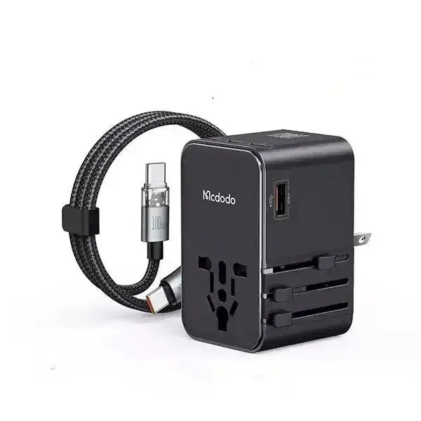 Chargeur détachable Mcdodo Globe Power – 100W – Câble de Type-C – 3 ports Type-C et 1 port USB intégrés sur le boitier – CP-6140 — photo 1
