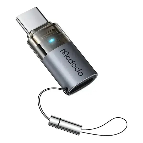 Adaptateur OTG Mcdodo Port Luma – Entrée Lightning pour iPhone vers sortie Type-C – Puissance de charge 60W