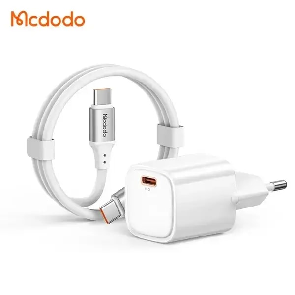 Chargeur Mcdodo Nano 20 – Puissance 20W – Port et câble Type-C – pour appareils Apple et Android – CH-4048 — photo 1