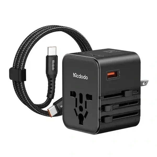 Chargeur détachable Mcdodo Globe Power – 25W – Câble de Type-C – 2 ports Type-C et 1 port USB intégrés sur le boitier – CP-3260 — photo 1
